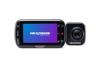 Nextbase 222X Compact Dual Dash Cam Front & Rear 2.5" HD IPS Screen, 1080p Full HD, 6 Layer Lens, Black, 0.17 lbs assembled.