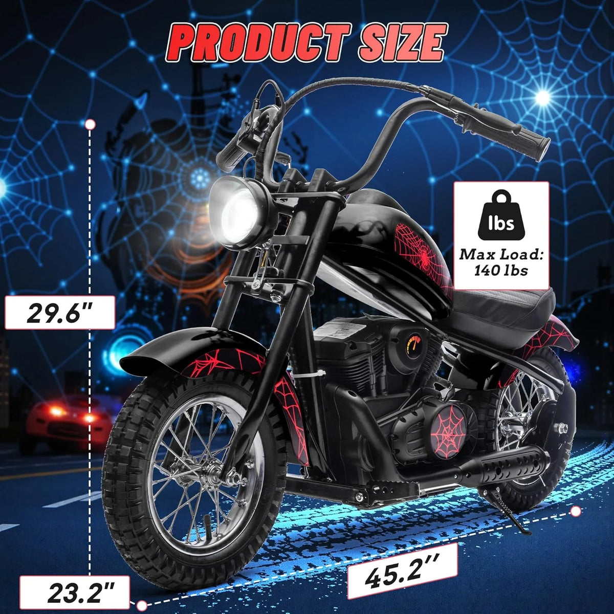 Electric Dirt Bike for Kids, 24V Motor Kids Dirt Bike, Cuoote 250W Ride On Motorcycle up to 15 mph, 150 lb Max Weight, Twist Throttle, Power Display, Rear Suspension, Hand Brake