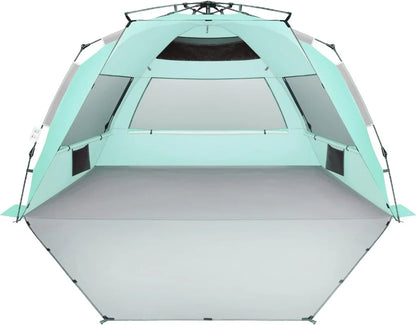 Large Pop Up Beach Tent Sun Shelter for 5-6 Person Portable Sun Shade Instant Tent