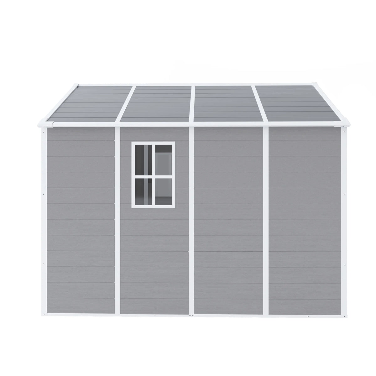 Seizeen Shed and Outdoor Storage, 41 Cu.Ft Small Outdoor Resin Shed with 3 Doors & Floor, 306GAL Deck Box Waterproof Plastic Tool Storage Shed for Cushion Lawn Mower Garbage Cans