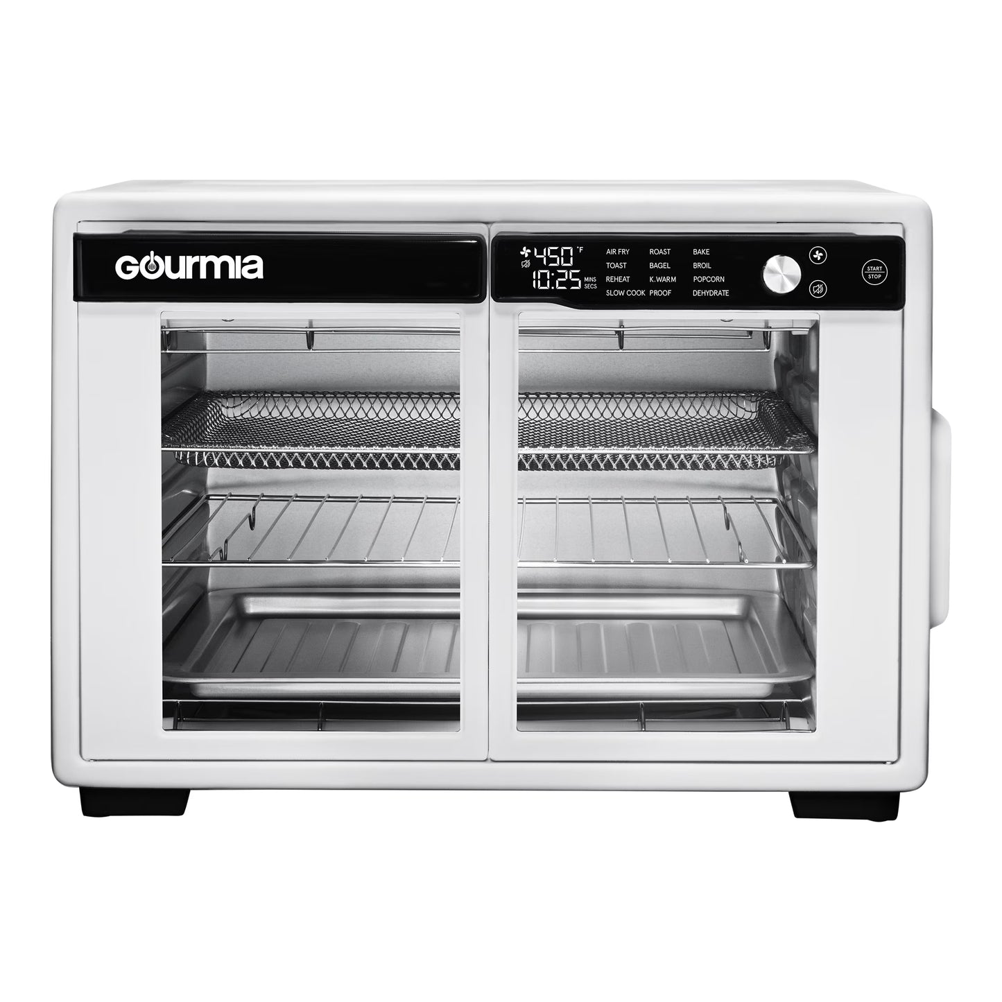 Gourmia 1700W 9-Slice Digital Toaster Oven Air Fryer, 12 Cooking Preset, 35L, Stainless Steel