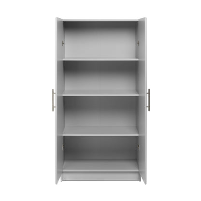 Prepac Elite 2 Door Standing Storage Cabinet, Light Gray