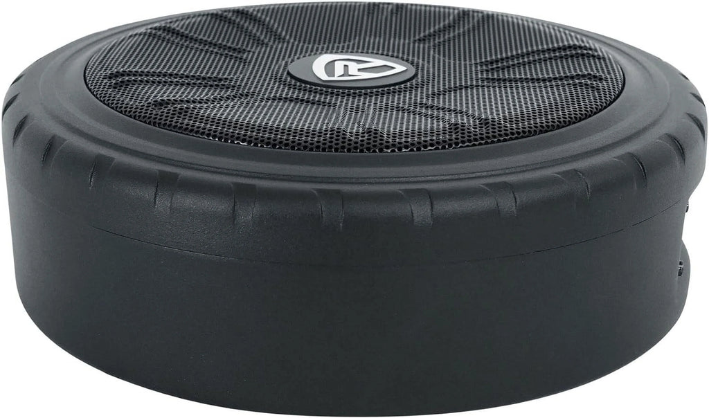 Rockville WHEEL OF BASS 8" Slim Under-Seat Powered Truck/Car Audio Subwoofer Sub