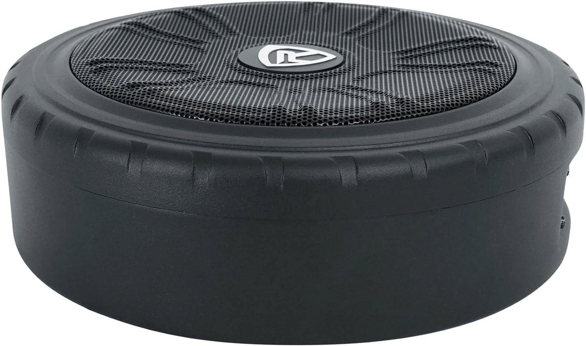 Rockville WHEEL OF BASS 8" Slim Under-Seat Powered Truck/Car Audio Subwoofer Sub