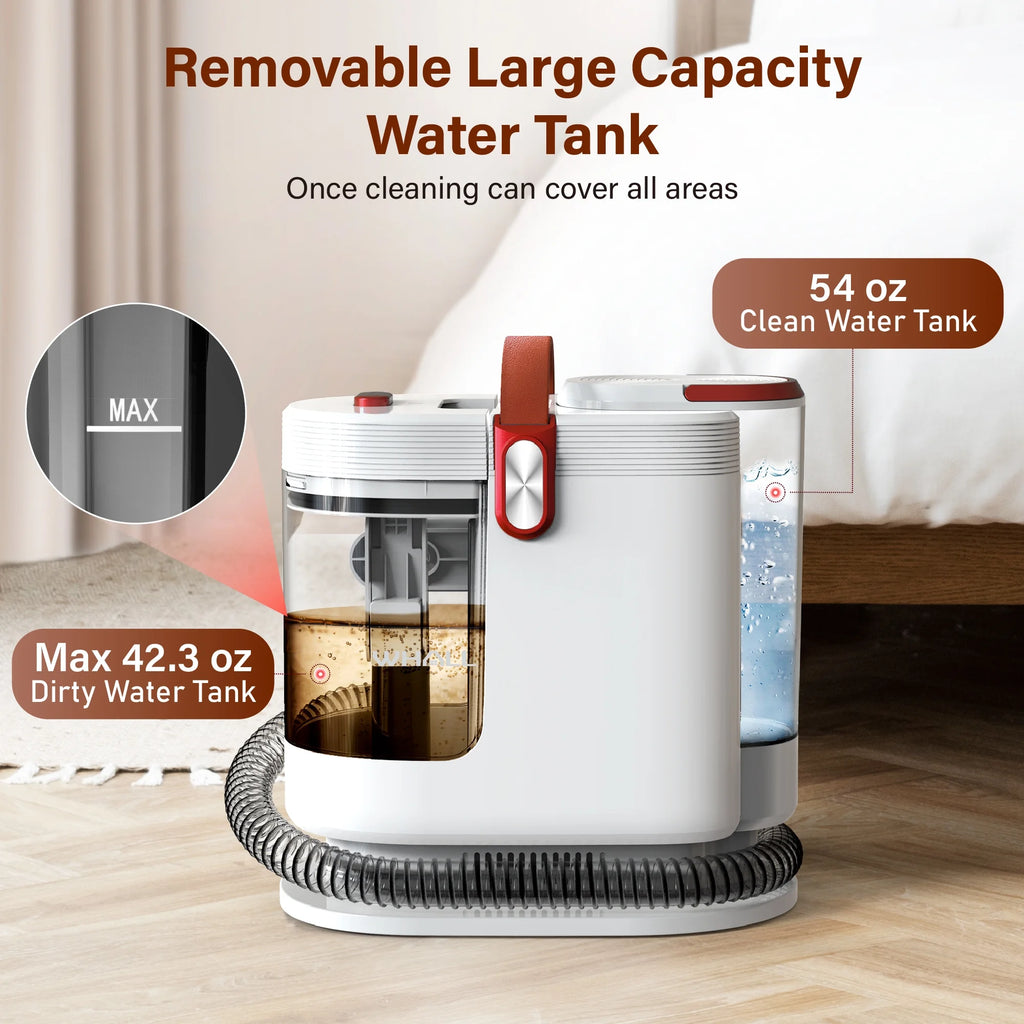 WHALL Portable Carpet Cleaner Machine with Wide Path Tool, Self-Cleaning for Pet Stains and Seats