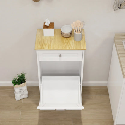Tilt Out Trash Bin Cabinet 13 Gallon Pet Proof Trash Can Holder Kitchen Island Without Garbage Bin or Tilt Out Laundry Hamper,Hidden Trash can Cabinet Pull Out
