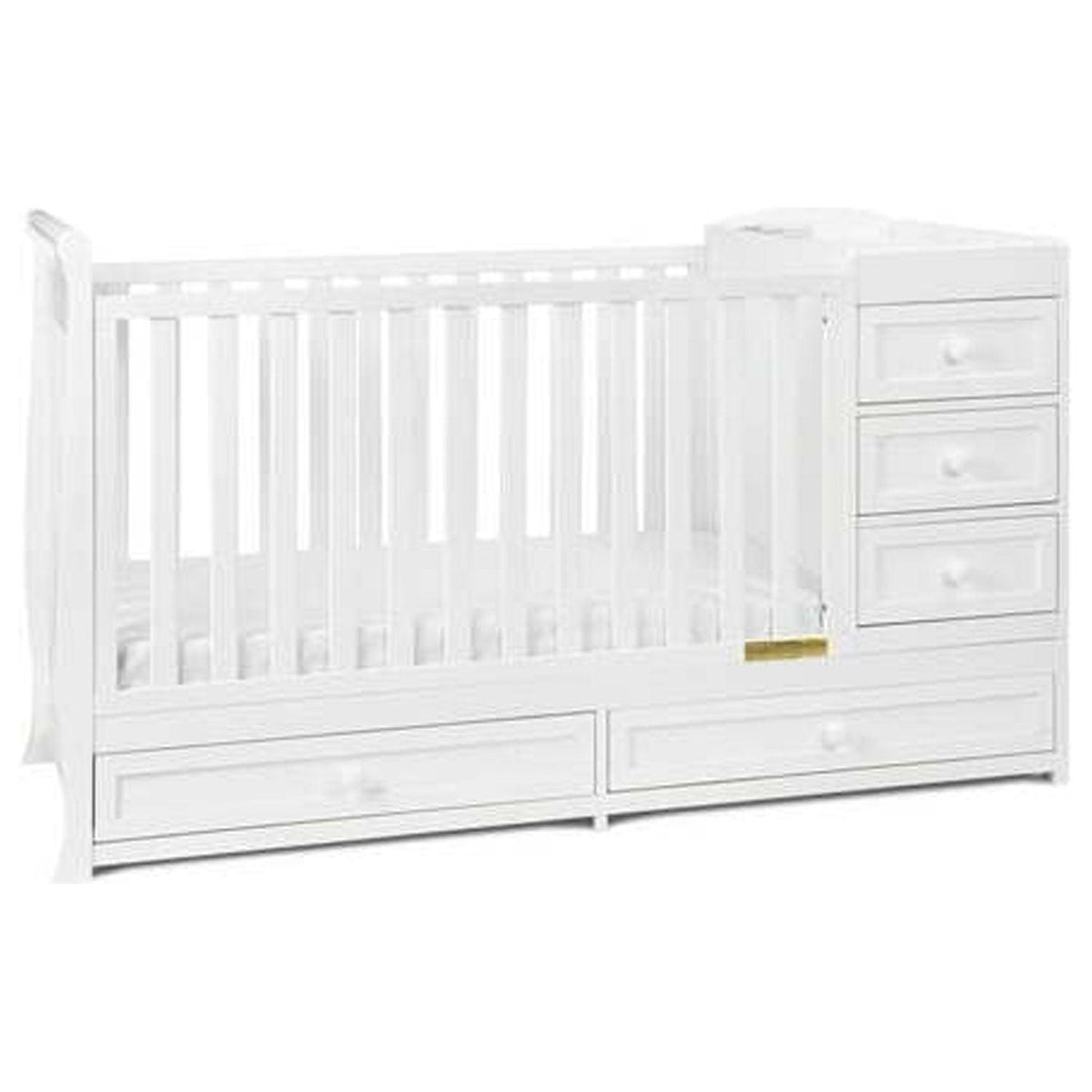AFG Daphne 2 in 1 Convertible Crib and Changer White