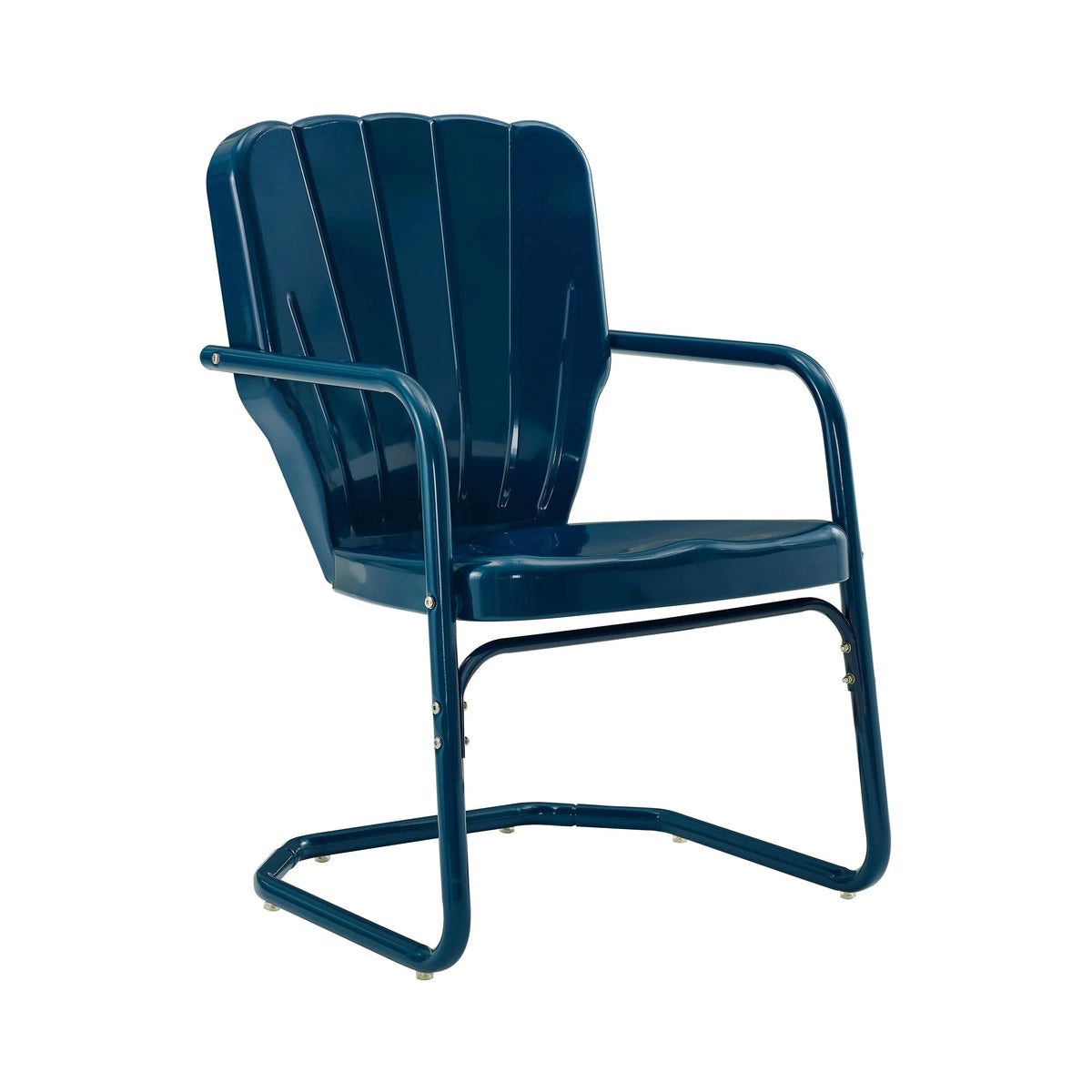Crosley Ridgeland 2Pc Outdoor Metal Armchair Set - 2 Chairs-Color:Bright Red Gloss