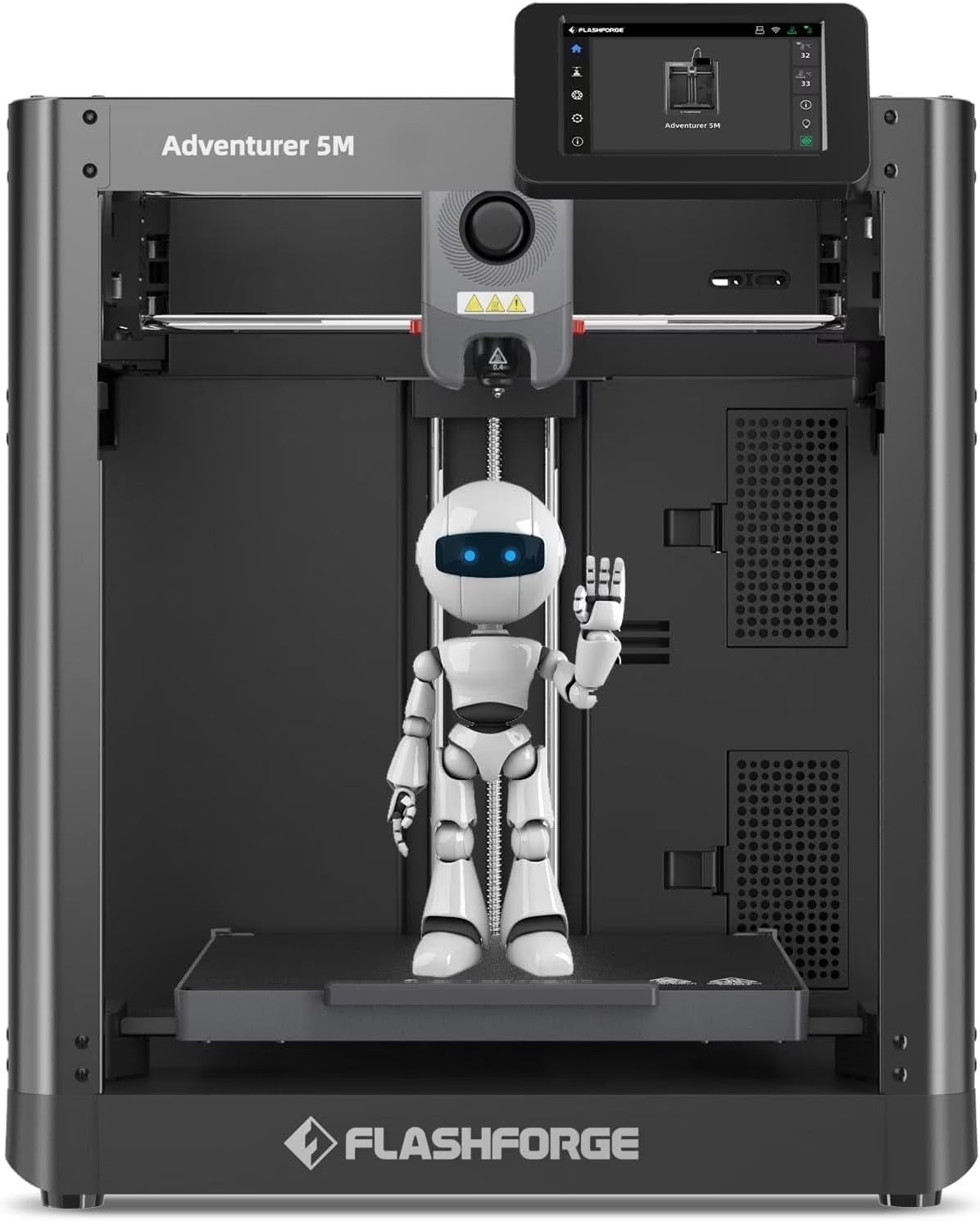 Flashforge 3D Printer Adventurer 5M, 3D Printers for Beginners Home DIY, High Speed Print Size 8.7 x 8.7 x 8.7in, Black