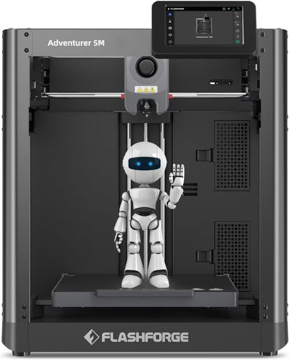 Flashforge 3D Printer Adventurer 5M, 3D Printers for Beginners Home DIY, High Speed Print Size 8.7 x 8.7 x 8.7in, Black