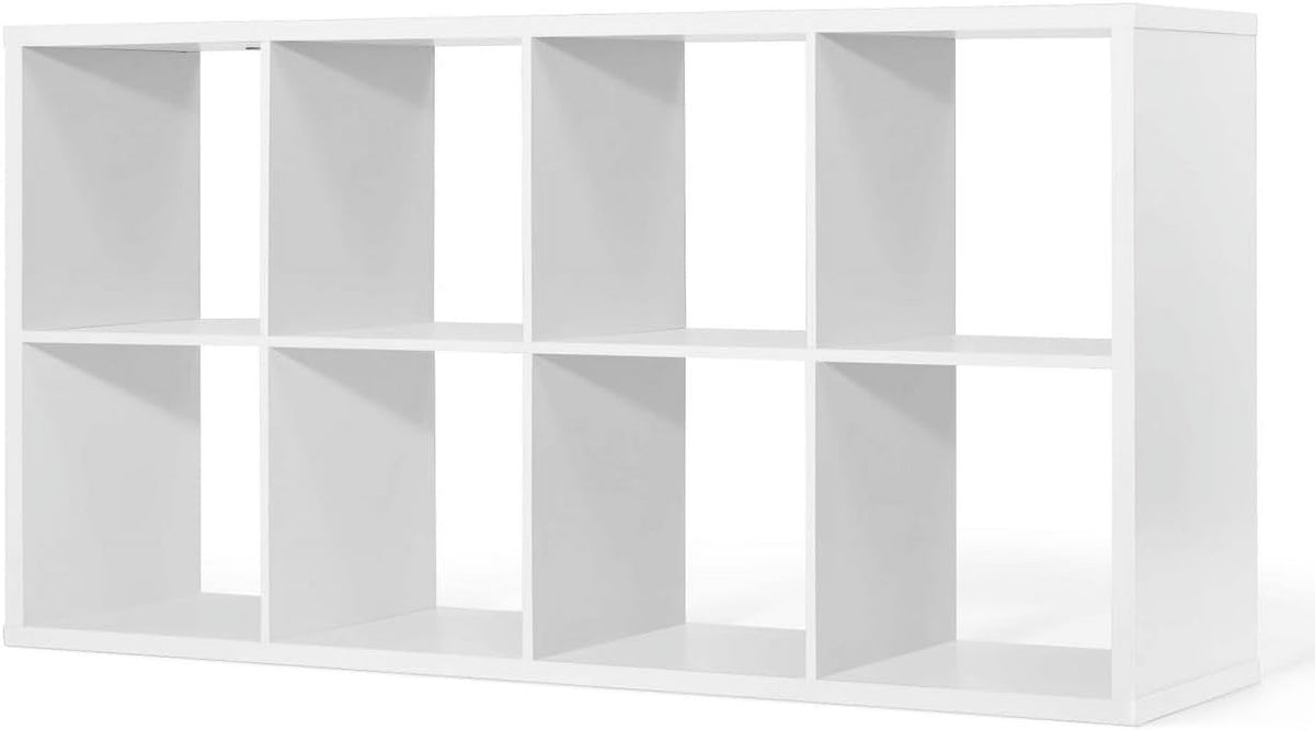 Sturdy Room 13-Inch Cube Storage Organizer Shelf, with Extra Thick Exterior Edge, Open Storage Shelf Divider, Bookcase, 6-Cube / 8-Cube / 9-Cube, Colors Available in Grey Oak and White