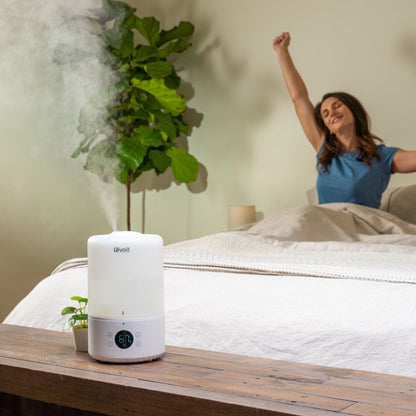 Levoit Smart Cool Mist Humidifier for Rooms, Top-Fill Humidifier for Baby with Sensor, Night Light, 3 Liter, Dual 200S, White