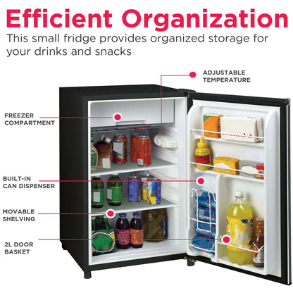Frigidaire, 4.5 Cu. Ft. Compact Fridge with Chrome Trim - EFR492, Platinum