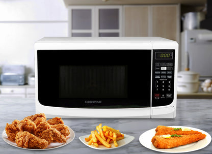 Farberware Countertop Microwave Oven with LED Lighting & Child Lock, 0.7 Cu Ft Black