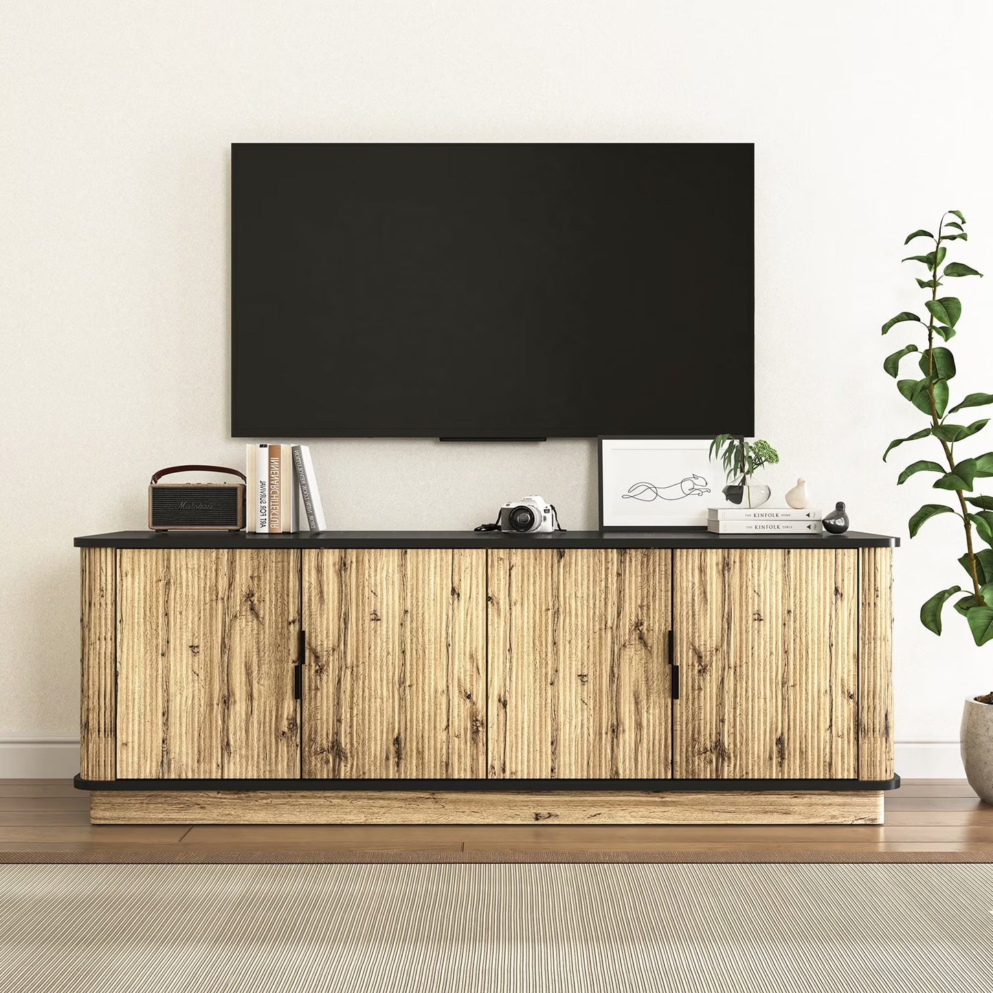 TV Stand, Modern Entertainment Center for TVs Up to 75 inch