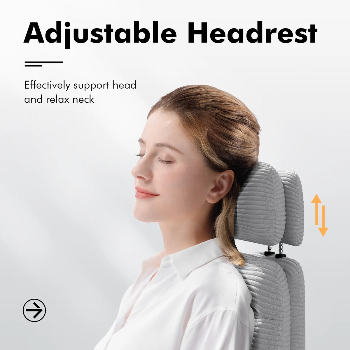 Solfway Criss Cross Chair with Wheels & Flip-up Arms, Executive Office Chair with Foot Rest, Swivel Cross Legged Office Chair, White Corduroy Fabric Comfy Computer Desk Chair, Vanity Chair for Home