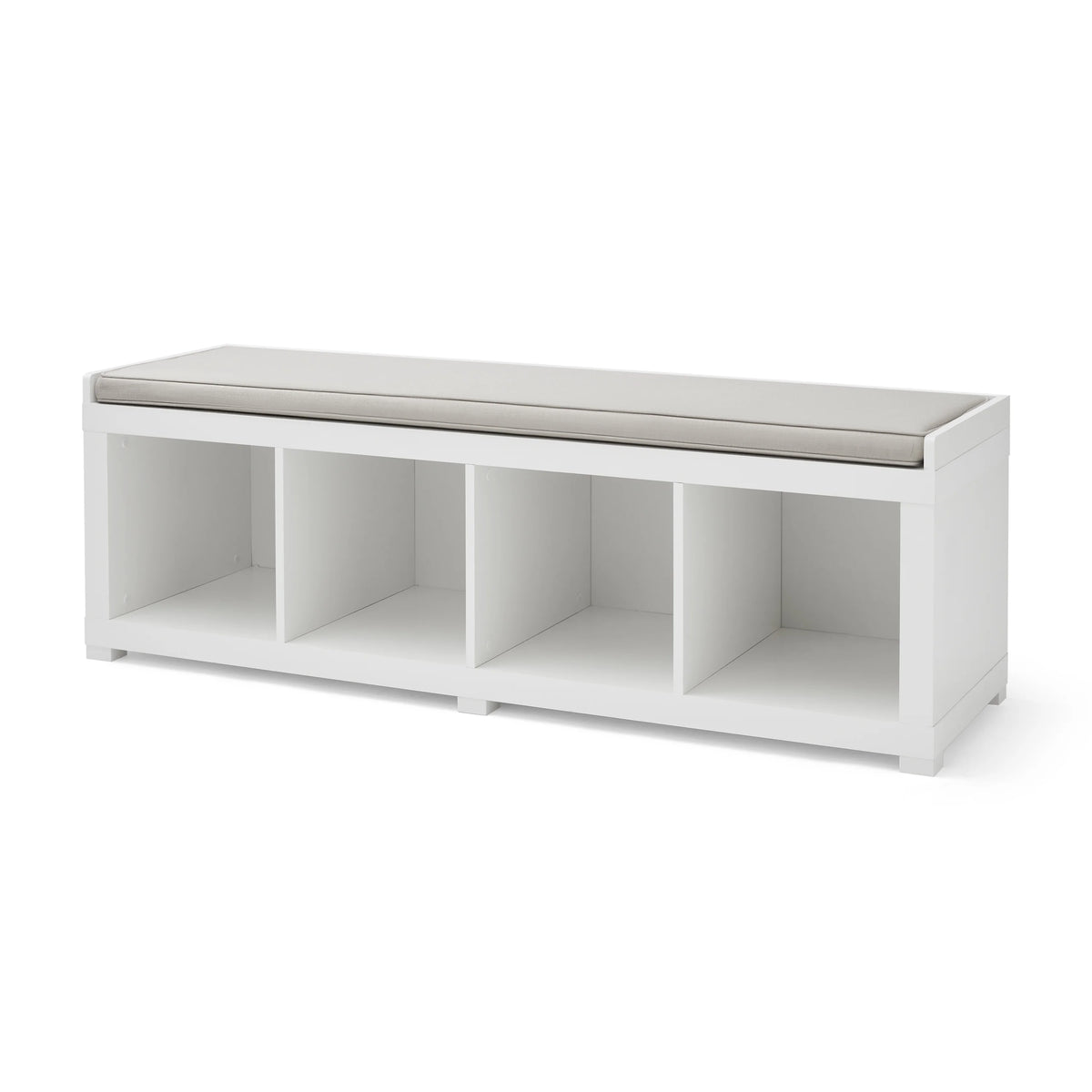 Better Homes & Gardens 4-Cube Shoe Storage 58.39" Bench, Weathered
