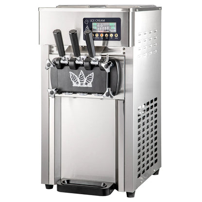 SIHAO 1200W Commercial Ice Cream Machine Countertop 18L/H Soft Serve Ice Cream Maker with LED Display