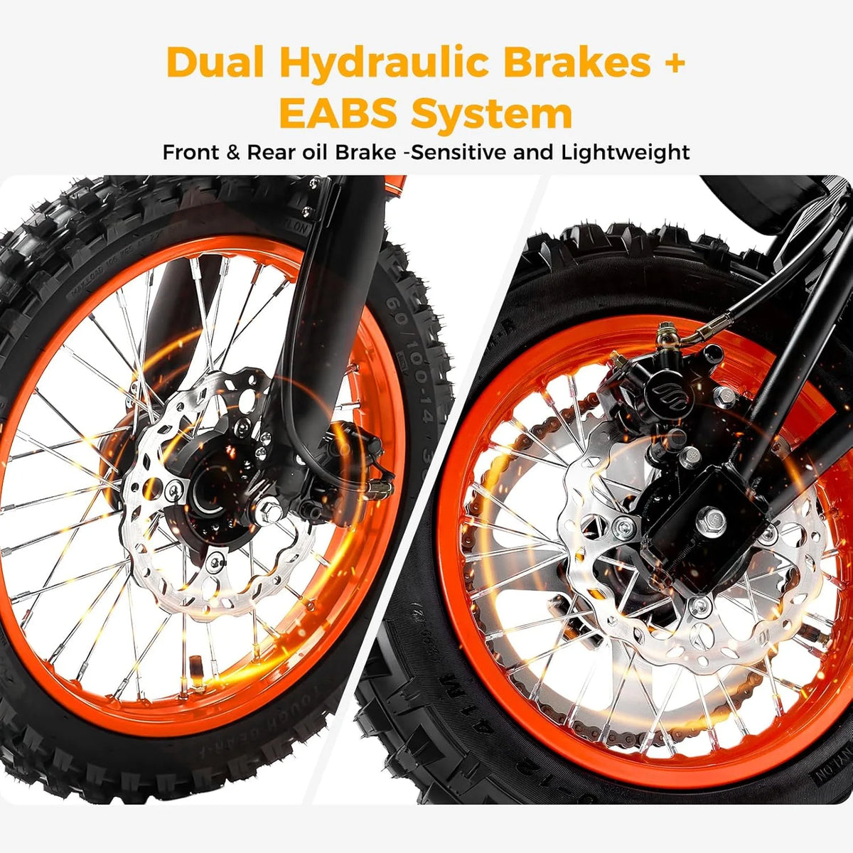 2000W Electric Dirt Bike for Adults Ridingtimes GT73 UL2849,Brushless Hub Motor,18.2AH*2 Electric Bike with 25\" tires digital screen Carbon Steel,Black