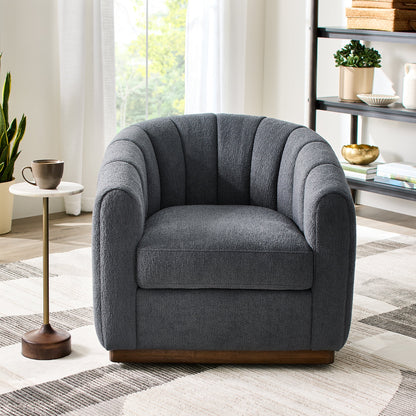 Better Homes & Gardens Lillian Accent Swivel Chair, Cream Linen