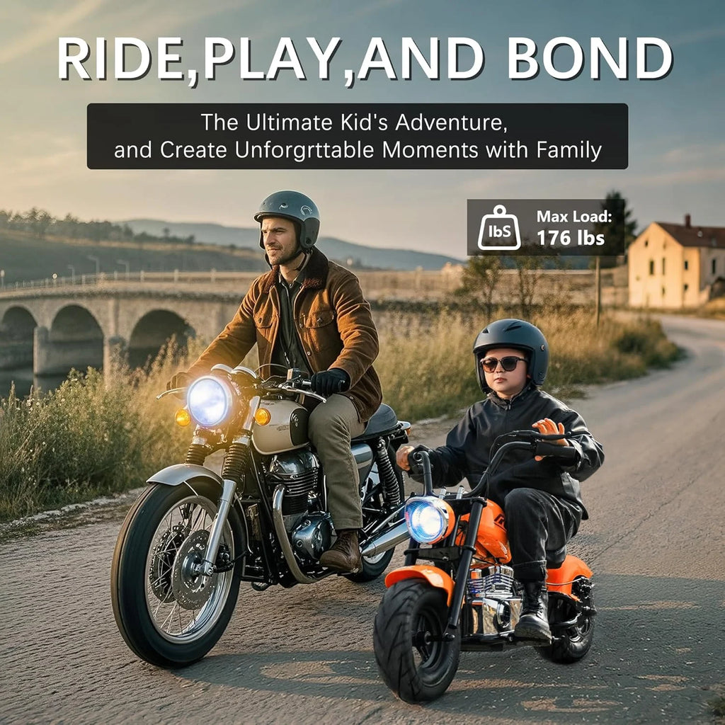 DEYGIA 24V 250W Kids Electric Dirt Bike, 12.5 MPH & 10-Mile Range, 176lb Capacity, Dual Suspension + Disc Brake, Twist Throttle - Electric Motorbike for Ages 8-14