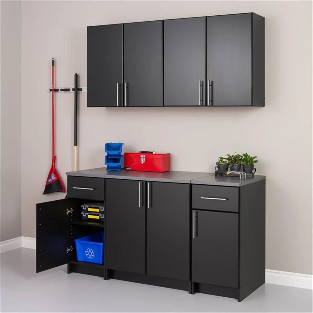 Home Square 2 Piece Wood Wall Cabinet Set in White