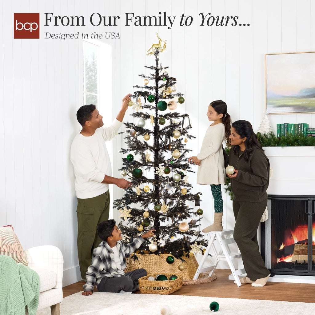 Best Choice Products 4.5ft Pre-Lit Sparse Christmas Tree w/ 100 2-in-1 LED Lights, Cordless Connection, Metal Stand