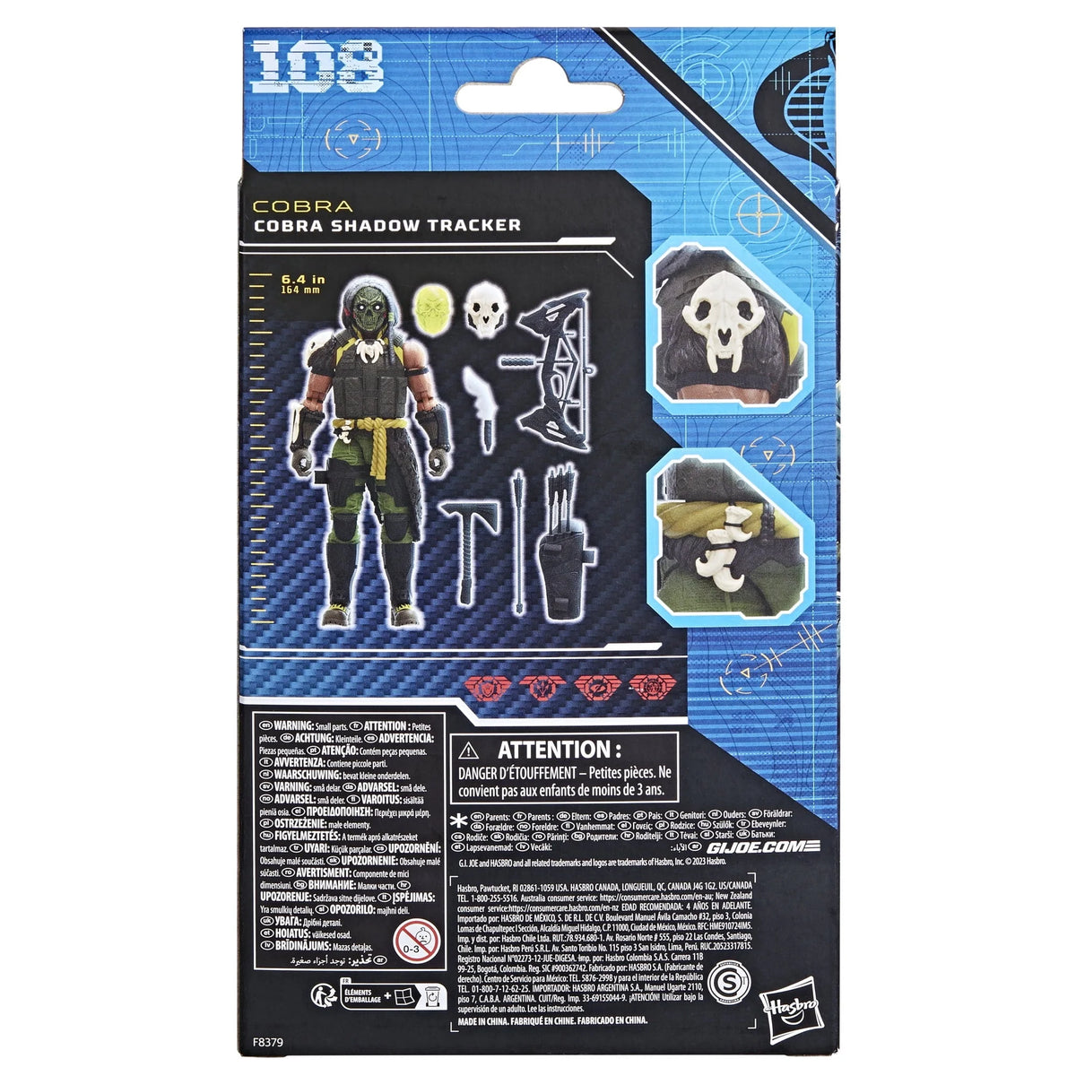 G.I. Joe Classified Series Cobra Shadow Tracker, Collectible G.I. Joe Action Figure (6"), 108