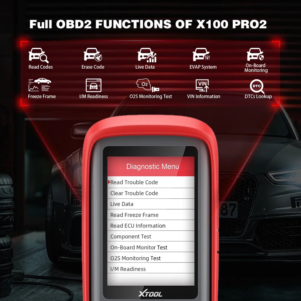 XTOOL X100 PRO2 Key Fob Programmer OBD2 Scanner with EEPROM Adapter Immobilizer Lifetime Free Update