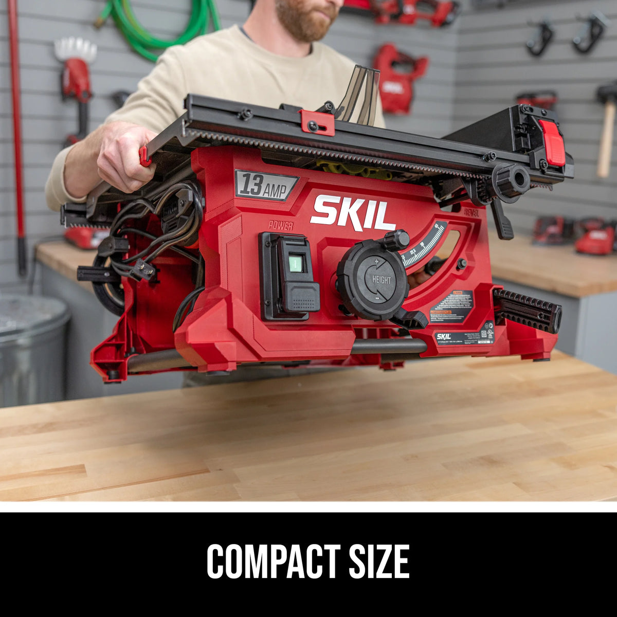 SKIL TS6328-00 13 Amp 8-1/4" Compact Portable Jobsite Table Saw with Rack and Pinion Rip Fence