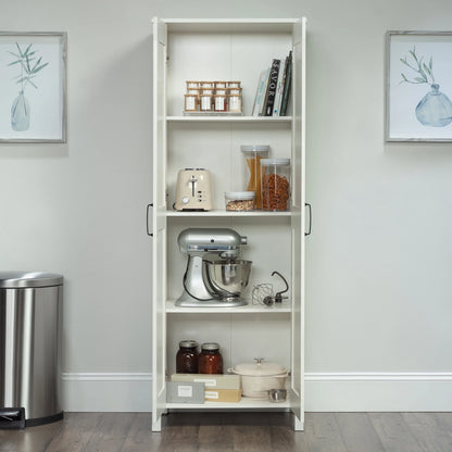 Sauder Two-Door Storage Cabinet, White Finish
