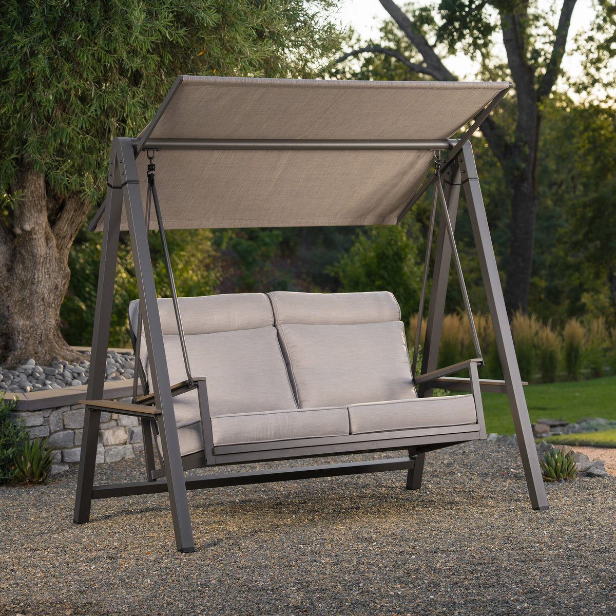 SunVilla Pine Knoll Cushion Outdoor Patio Swing