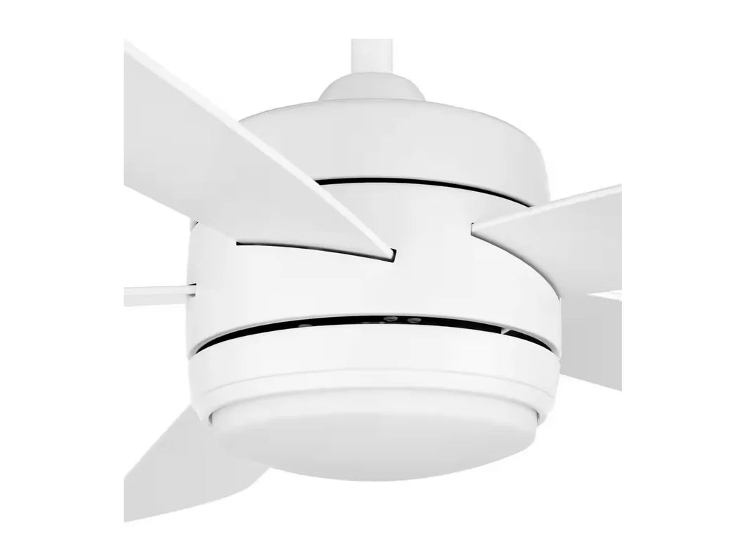 Hampton Bay Averly 52" LED Matte White Ceiling Fan w/Color Changing Technology