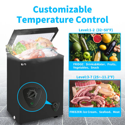 3.5 Cu.ft Freezer, Chest Freezer, Deep Freezer with Top Open Door