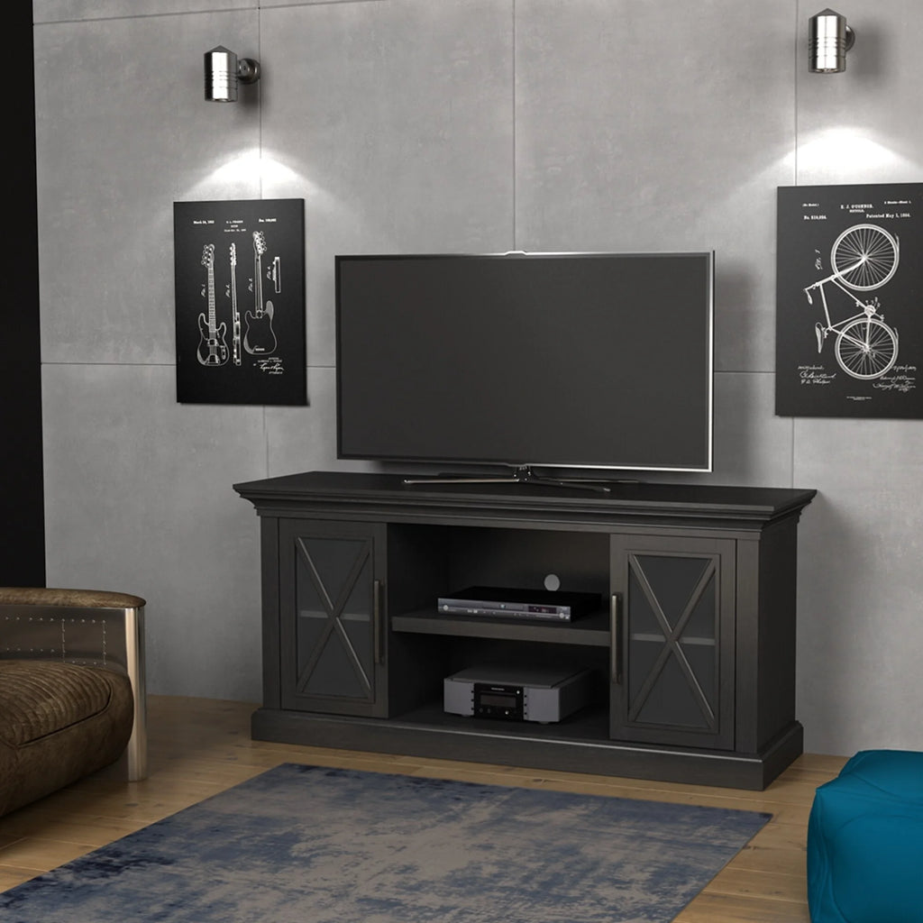 Bell'O Cottage Grove TV Stand for TVs up to 65 inches, Black