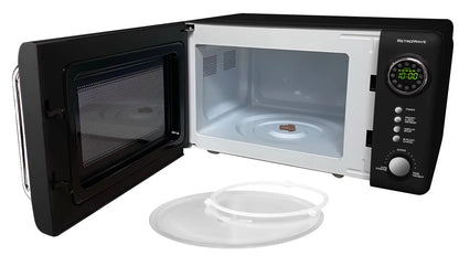 Nostalgia Retro Microwave for Countertop 0.7 cu ft Vintage Microwave, Pink