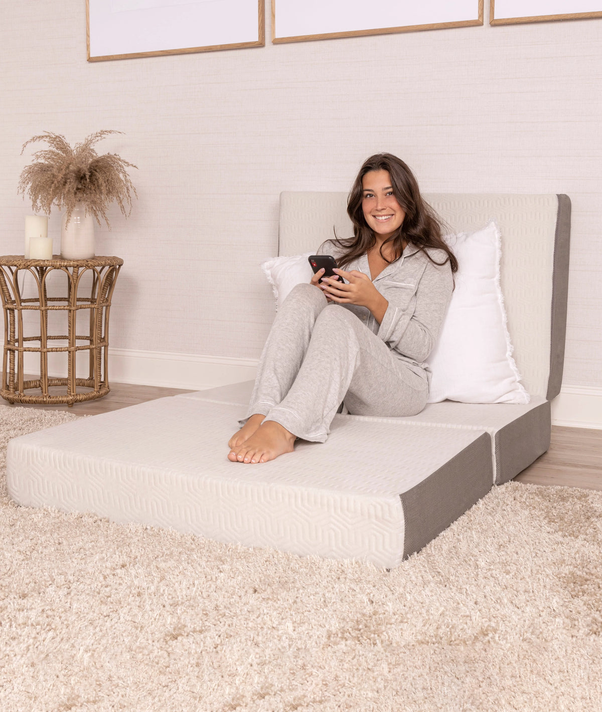 Milliard 6-Inch Memory Foam Tri Folding Mattress with Ultra Soft Removable Cover and Non-Slip Bottom (75 Inches x 31 Inches) Cot Size