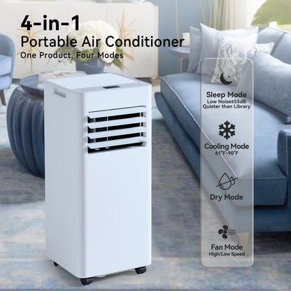 Bapipro 10,000 BTU Smart Portable AC - WiFi/Remote, 4-in-1 for 300 Sq.Ft, 24H Timer, Window Kit, ��55dB, ETL Certified