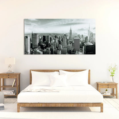 Empire Art Direct Blue Splash Frameless Free Floating Tempered Glass Panel Graphic Wall Art, 72" x 36", Ready to Hang