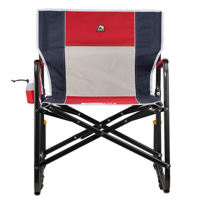 GCI Outdoor Freestyle Rocker XL Oversized Foldable Rocking Camp Chair, Pewter