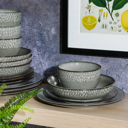 Gibson Elite Matisse 16-Piece Dinnerware Set - Taupe