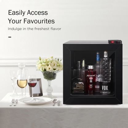 Northair 1.1 Cu Ft Countertop Mini Display Freezer with Glass Door Perfect for Liquor and Ice Cream