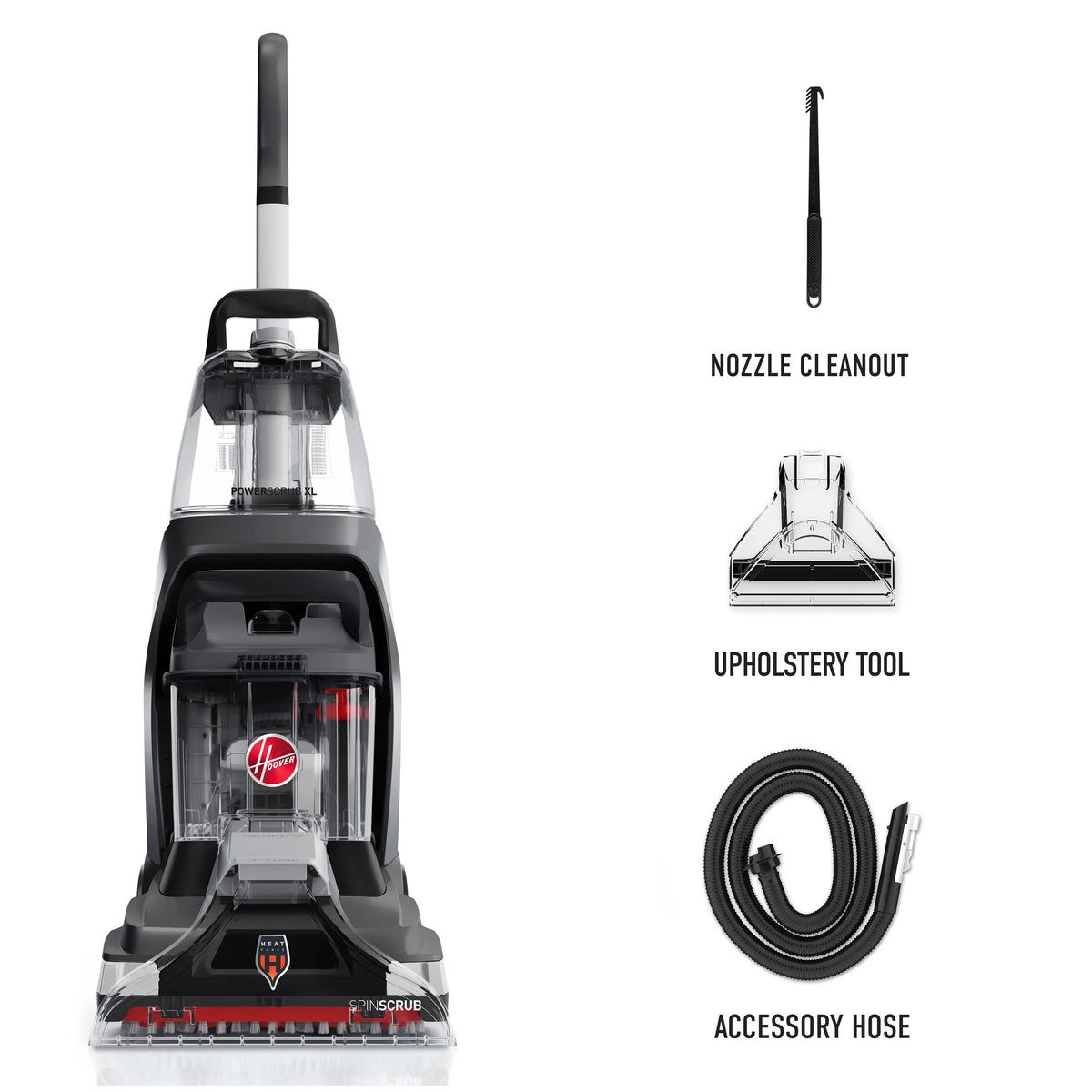 Hoover PowerScrub XL, Upright Carpet Cleaner Machine, Shampooer for Carpet, Rugs, & Upholstery, Fast Dry, Upholstery Tool Attachment,  FH68010