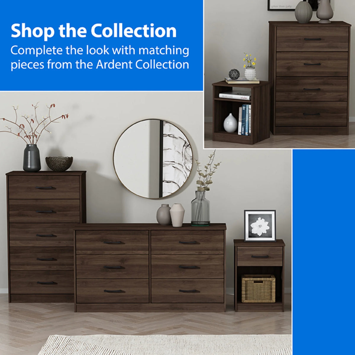 Mainstays Ardent 6 Drawer Dresser, White