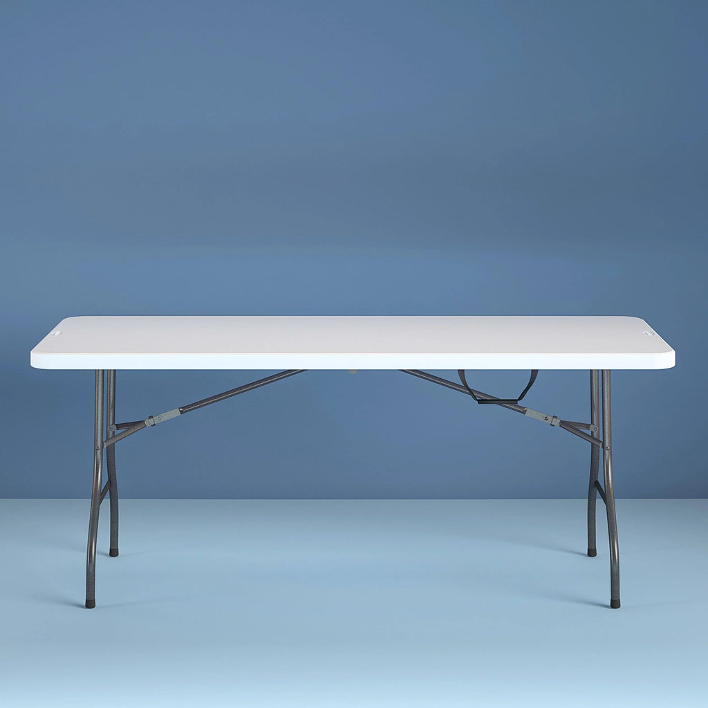 Cosco 8 Foot Centerfold Folding Table, White