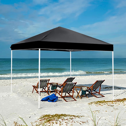 GVDV Canopy Tent, 10x10 ft Easy Pop up Outdoor Canopy Tent, Portable Straight Leg Gazebo Instant Canopy, Blue