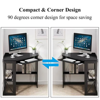 Brown Triangle Corner Desk, Office/Computer/Writing Desk for Student Apartments