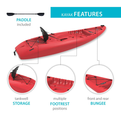 Lifetime Hydros 101 inch Sit-on-Top Kayak, Orange (90595)