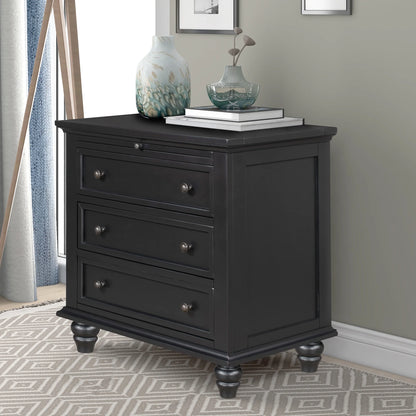 EUROCO 28�� Larger Solid Wood 3-Drawer Side Table Nightstand, End Table with Pull out Tray for Bedroom, Living Room, Hallway, Entryway,White