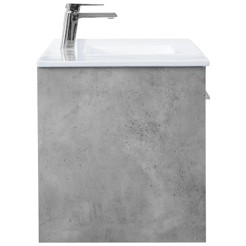 Elegant Kitchen and Bath 48 Inch  Single Bathroom Floating Vanity In Concrete Grey